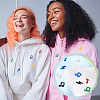 AHADERMAKER 72Pcs 18 Styles  Musical Note & Lightning Bolt Cartoon Embroidery Thread Embroidery Ornaments Accessories DIY-GA0006-58-5
