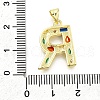 Brass Micro Pave Clear Cubic Zirconia Pendants KK-G521-01G-R-01-3