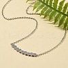 304 Stainless Steel Hexagon Pendant Necklaces NJEW-V001-14P-2