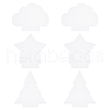 AHANDMAKER 6Pcs Christmas Tree & Star & Cloud Acrylic Board TACR-GA0001-03-2