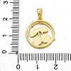 Brass Micro Pave Cubic Zirconia Pendants KK-V009-15G-01-3
