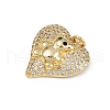 Brass Micro Pave Cubic Zirconia Pendants KK-S528-13G-2