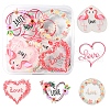 10Pcs 5 Styles Valentine's Day Theme Acrylic Pendants MACR-FS0001-40-1