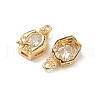 Brass Micro Pave Cubic Zirconia Pendants KK-S531-06G-B-2