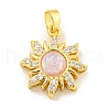 Rack Plating Brass Cubic Zirconia Pendants KK-H476-11G-06-1