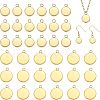 CHGCRAFT 2 Styles Brass Pendant Cabochon Settings KK-CA0002-04-1