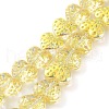 Electroplate Transparent Glass Beads Strands EGLA-R114-02A-M-2