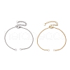 2Pcs 2 Colors Brass Bracelet Makings AJEW-JB01278-1