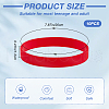 CREATCABIN 10Pcs Word Silicone Cord Bracelet Wristband BJEW-CN0001-04B-2