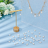 50Pcs 2 Colors Natural Pearl Rice Charms PALLOY-HS00010-5