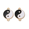 Alloy Black & White Enamel Yin-yang Connector Charms PALLOY-V009-10G-1