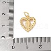 Brass Micro Pave Clear Cubic Zirconia Charms KK-E111-32C-G-3