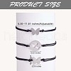 3Pcs 3 Style 430 Stainless Steel Butterfly Link Bracelets Set JB723A-3