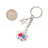 3Pcs Glass Angel Pendant Keychain KEYC-MZ00038-02-3