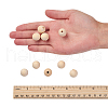 Natural Unfinished Wood Beads WOOD-S651-16mm-LF-3