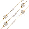 Handmade 304 Stainless Steel & Natural Labradorite Beaded Chains CHS-L031-06G-02-1
