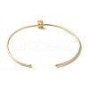 Rack Plating Brass Micro Pave Clear Cubic Zirconia Letter Open Cuff Bangles BJEW-A018-01G-E-3