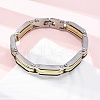 304 Stainless Steel Link Chain Bracelets for Women Men BJEW-R018-09GP-1