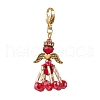 Glass Seed Beaded Angel Pendant Decoration HJEW-MZ00159-03-2