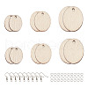 Yilisi DIY Unfinished Wooden Pendant Earring Making Kits DIY-YS0001-17-14