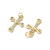 Brass Micro Pave Cubic Zirconia Pendants KK-Q068-49D-G-2
