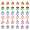  36Pcs 6 Colors Transparent Glass Pendants FIND-TA0002-04-12