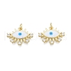 Brass Micro Pave Clear Cubic Zirconia Pendants KK-G431-04G-2