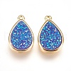 Resin Imitation Druzy Crystal Pendants KK-O101-A05-1