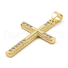 Brass Micro Pave Cubic Zirconia Pendants KK-E051-02G-01-3