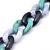 Three Tone Handmade Acrylic Curb Chain Sets AJEW-JB00601-5