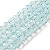 Transparent Baking Paint Glass Beads Strands X1-DGLA-A034-T6mm-D06-1