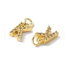 Real 18K Gold Plated Brass Micro Pave Clear Cubic Zirconia Charms KK-E068-VB452-K-3