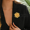 Elegant Flower Brass Brooch for Women EA0898-1