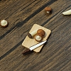 Mini Resin Mushroom & Wooden Cutting Board & Alloy Kitchen Knife Sets BOTT-PW0002-134A-2