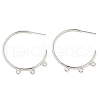 Brass Ring Stud Earrings Findings KK-K351-26P-1