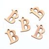 Ion Plating(IP) 304 Stainless Steel Alphabet Charms STAS-H122-B-AG-2
