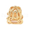 Rack Plating Hollow Brass European Beads KK-B097-03G-1