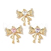 Brass Micro Pave Cubic Zirconia Pendants KK-S531-08G-1