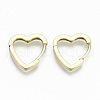 Brass Micro Pave Clear Cubic Zirconia Huggie Hoop Earrings EJEW-S201-233G-NR-2