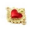 Brass Enamel Connector Charms KK-P303-14A-G-2