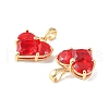Brass Micro Pave Cubic Zirconia Charms X-KK-L208-03G-01-3