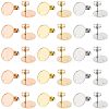 Unicraftale PVD Vacuum Plating 304 Stainless Steel Stud Earring Findings STAS-UN0002-42-1