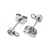 304 Stainless Steel Stud Earring Findings STAS-V003-10P-03-2