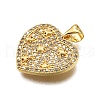 Brass Micro Pave Cubic Zirconia Pendants KK-K401-05C-G-2
