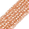 Electroplate Glass Beads Strands EGLA-T021-03H-1