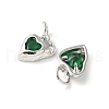 Brass Micro Pave Cubic Zirconia Pendants KK-U067-10P-07-2