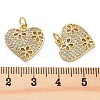 Brass Pave Cubic Zirconia Pendants KK-U009-10F-G-3