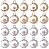 SUNNYCLUE 40Pcs 2 Colors Alloy Pendants FIND-SC0011-34-1