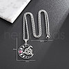 Crescent Moon Triskelion Knot 304 Stainless Steel Pearl Pink Cubic Zirconia Pendant Box Chain Necklaces for Women FS-WGED6A1-01-3
