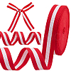 GOMAKERER 25 Yards Polyester Striped Ribbons OCOR-GO0001-29D-1